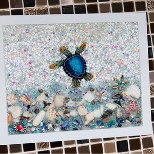 Sea Turtle Mosaic Wall Art